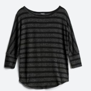 Striped Batwing Top - 2X